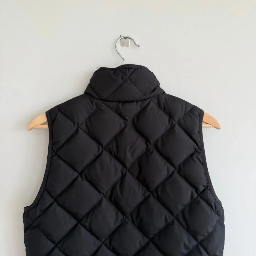 J. Crew Excursion Zip Up Mock Neck Outdoor Casual Quilted Vest Black S